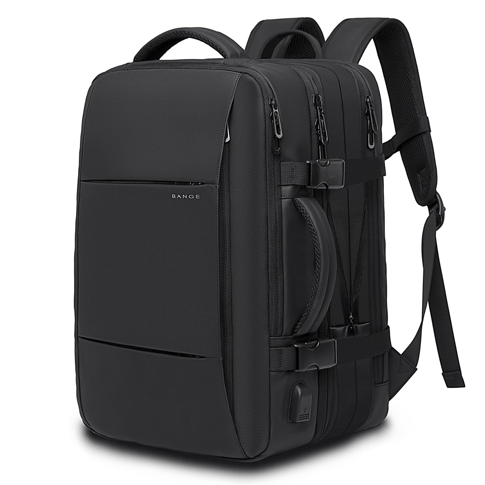 Photo 1 of BANGE 45L Carry On Backpack, Weekender Travel Backpacks, 17.3 inch Laptop Back Pack Business Expandable Bag for Men and Women