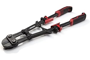STEELMAN Folding Bolt Cutter with Ergonomic Handles, 18-inch, Cuts Bolts and Locks, Steel Construction, Non-Slip Grip