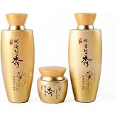 Jigott - YeRokJinSu Hanbang Set - Toner 5.07 FL OZ, Emulsion 5.07 FL OZ, Cream 1.69 FL OZ, Toner Sample 1.01 FL Oz, Emulsion Sample 1.01 FL OZ