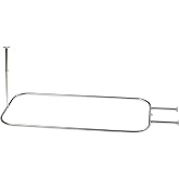 Zenna Home Rustproof Round Shower Curtain Rod for Clawfoot Tub with Easy Installation, Oval Hoop Shower Curtain Rod, Freestanding Tub Accessories, Fits Areas up to 70.5 by 28 Inches, Chrome