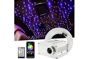 ATOKEE Starlight Headliner Kit, 10W Twinkle Fiber Optic Light Kit for Car Roof Use, 375pcs of (0.03in+0.04in+0.06in)*9.8ft Car Ceiling Star Lights with APP/Remote Music Control
