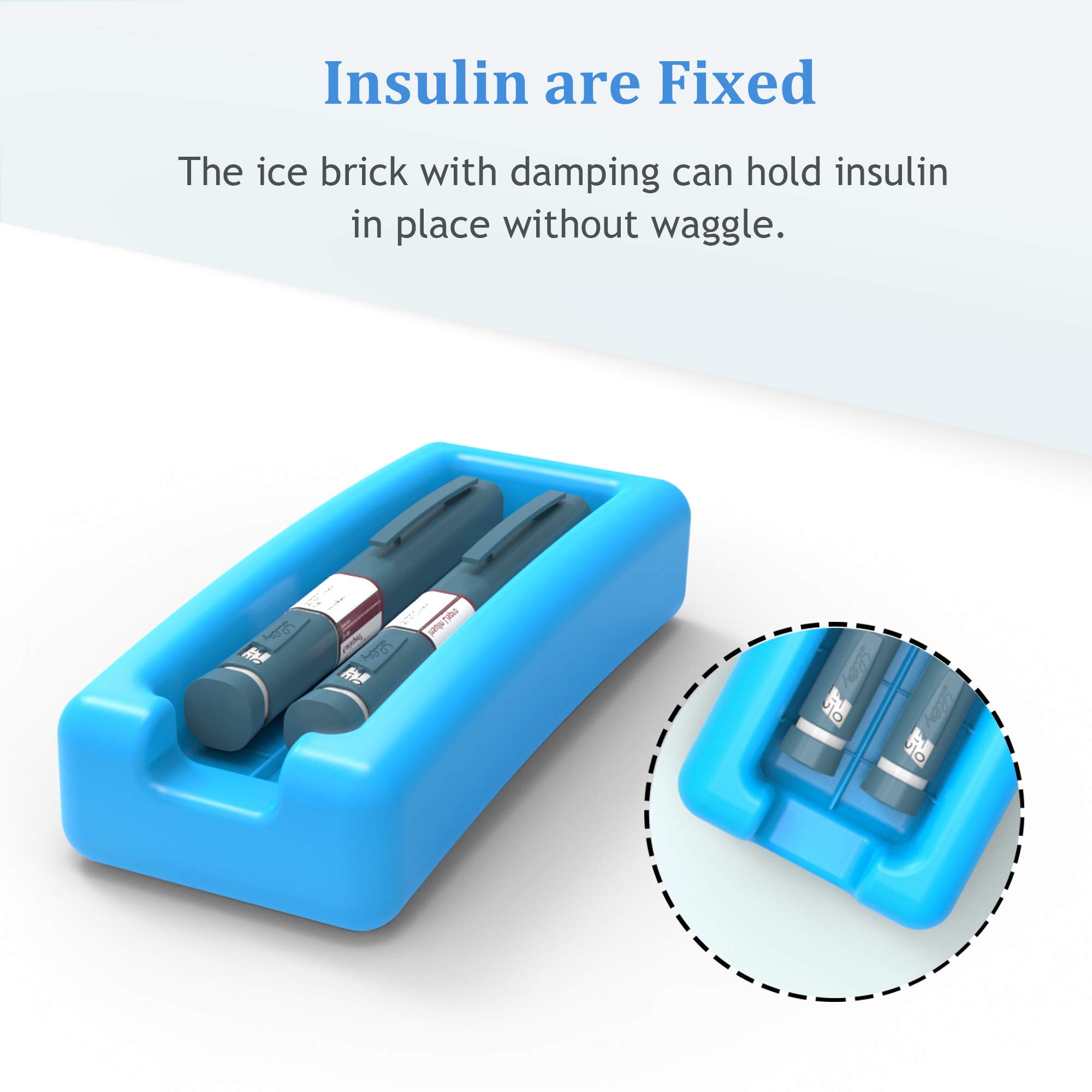 SHBC Insulin Pen Carrying Case Portable Medical Cooler Bag for Diabetes with Protective Ice Brick - Convenient to Changing Needles with Each Injection