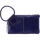 HOBO Sable Leather Wristlet Clutch with Circular Handle, Zippered Closure, Credit Card Organizer, & Interior Zip Pocket