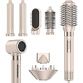 GloCurlX 8 in 1 High-Speed Hair Styler & Hair Dryer Brush Set – 110,000 RPM Ionic Hot Air Styler with Auto Air-Curlers, Diffuser, Volumizer & Thermal Brush for Fast Drying & Frizz-Free Shine