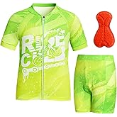 Gogokids Boys Cycling Jersey Set 3D Padded Bike Suit Kids Road Mountain Riding Shorts Bicycle Sportswear for 7-14Y