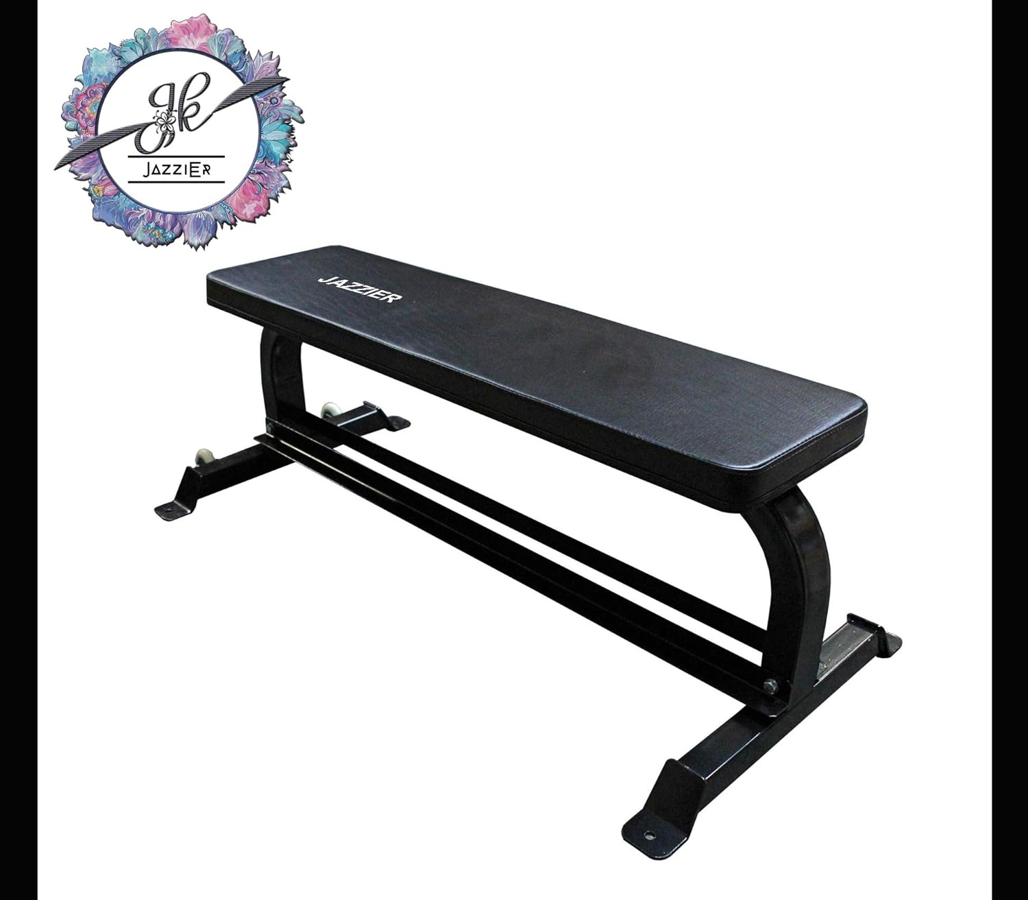Buy Jazzier Flat Bench With Dumbbell Rack Attachment Online At Low