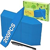 Plant Labels 200 Pcs Yuanling for Seeding Plastic Waterproof Plant Name Tags Garden Labels Marker Garden Pots Stakes for Outdoor Potted Plants Belt Permanent Marking Pen (Blue)