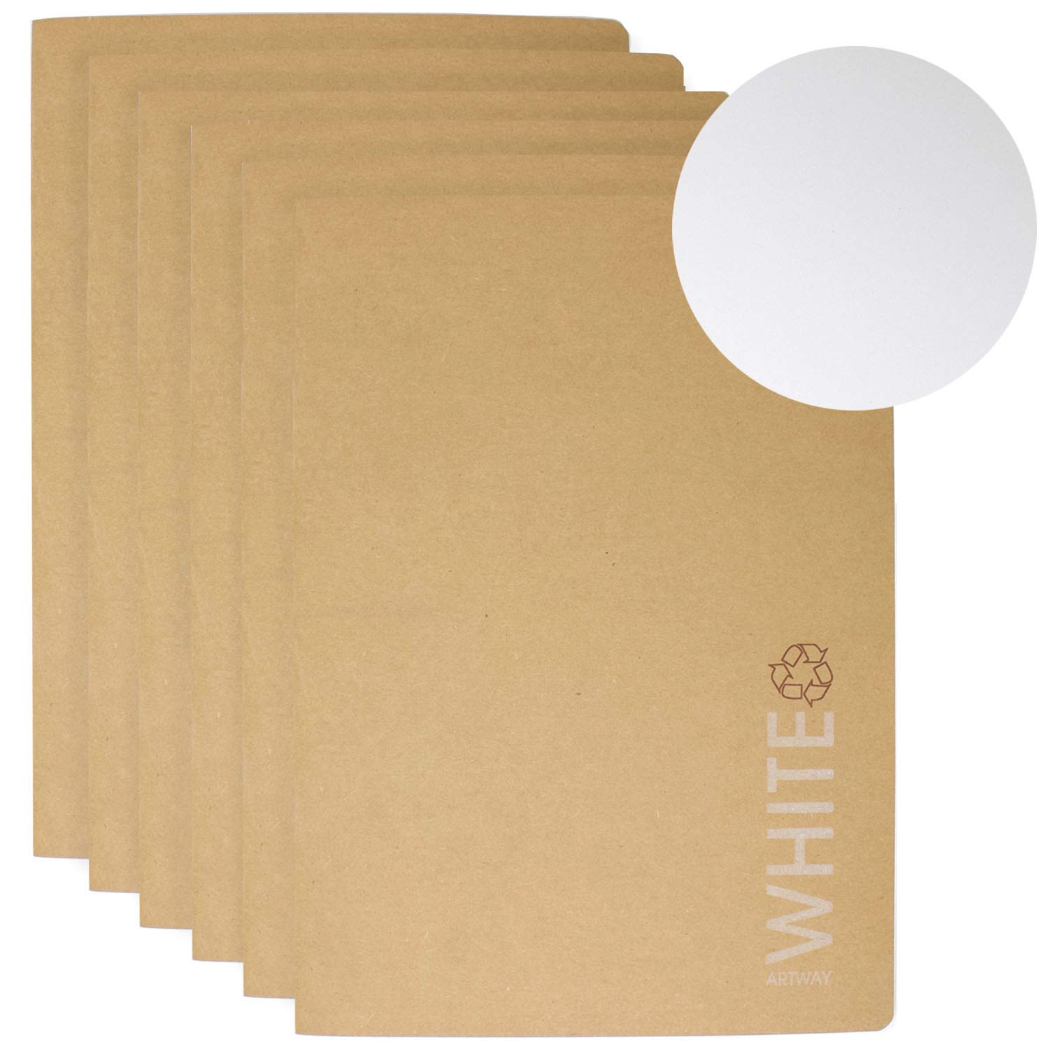 Artway Softback Sketch Book - White Cartridge Paper - A4 - Pack of 6