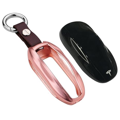 For Tesla Model S Aluminium Alloy Car Remote Key Fob Flip Key Protection Case Shell Cover Luxury Key Remote Control Smart Key Fob Holder With Key