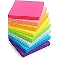 Eastern Wolf 8 Pads Lined Sticky Notes 3x3 Sticky Notes with Lines Self-Stick Note Pads 8 Bright Multi Colors, 85 Sheets/Pad