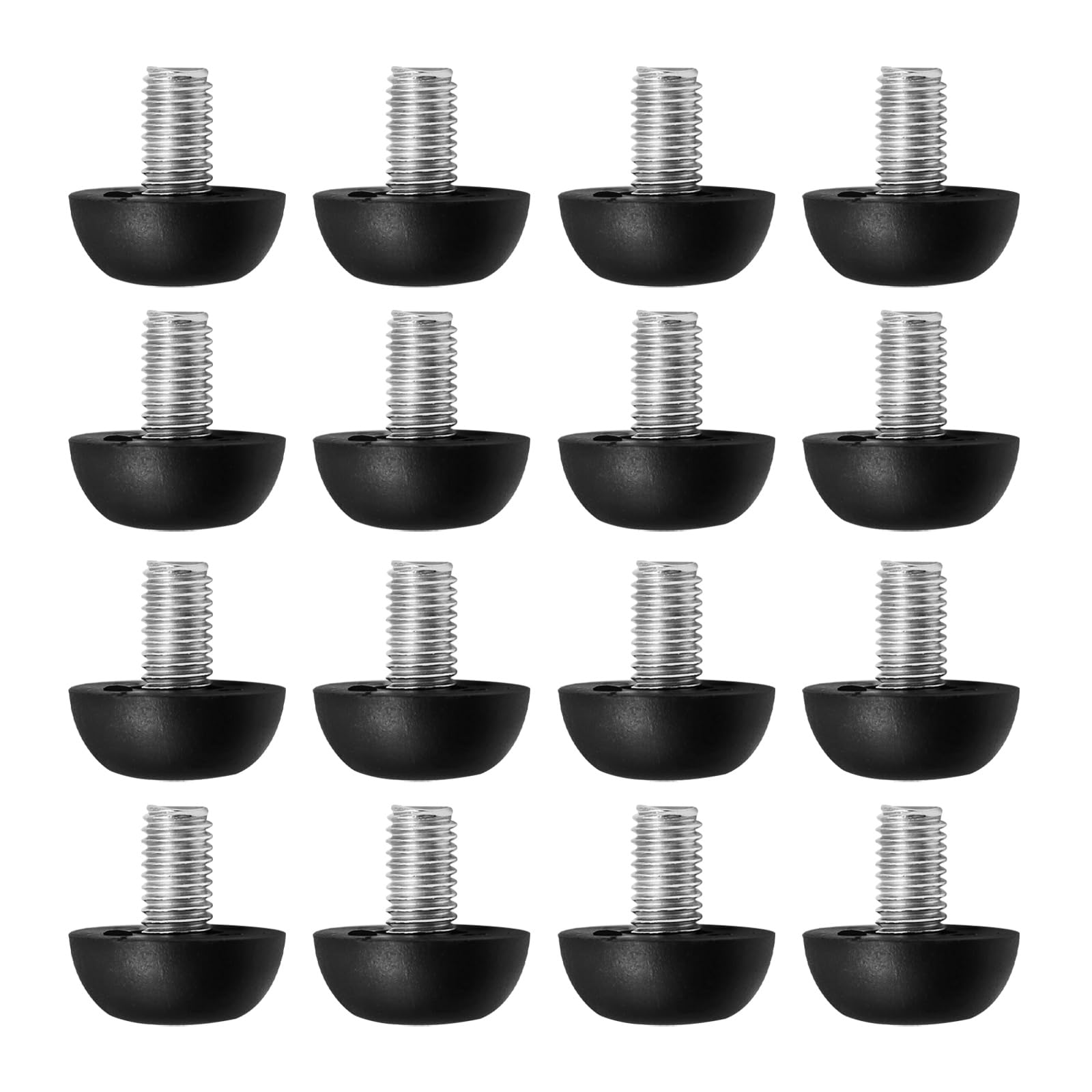 Photo 1 of LIDSCURA 16 PCS 8mm x 1.25 M8 Leveling feet, Adjustable Furniture Leg Leveler, Replacement Outdoor Patio, Stainless Steel Screw-in Leveling Feet Glides