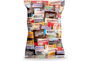 PISOKA Bulk Fun-Size Chocolate Candy Mix – Individually Wrapped Mini Bars for Parties, Pinatas, Candy Buffets, Office Treats, Holidays & Special Occasions (2 LB)
