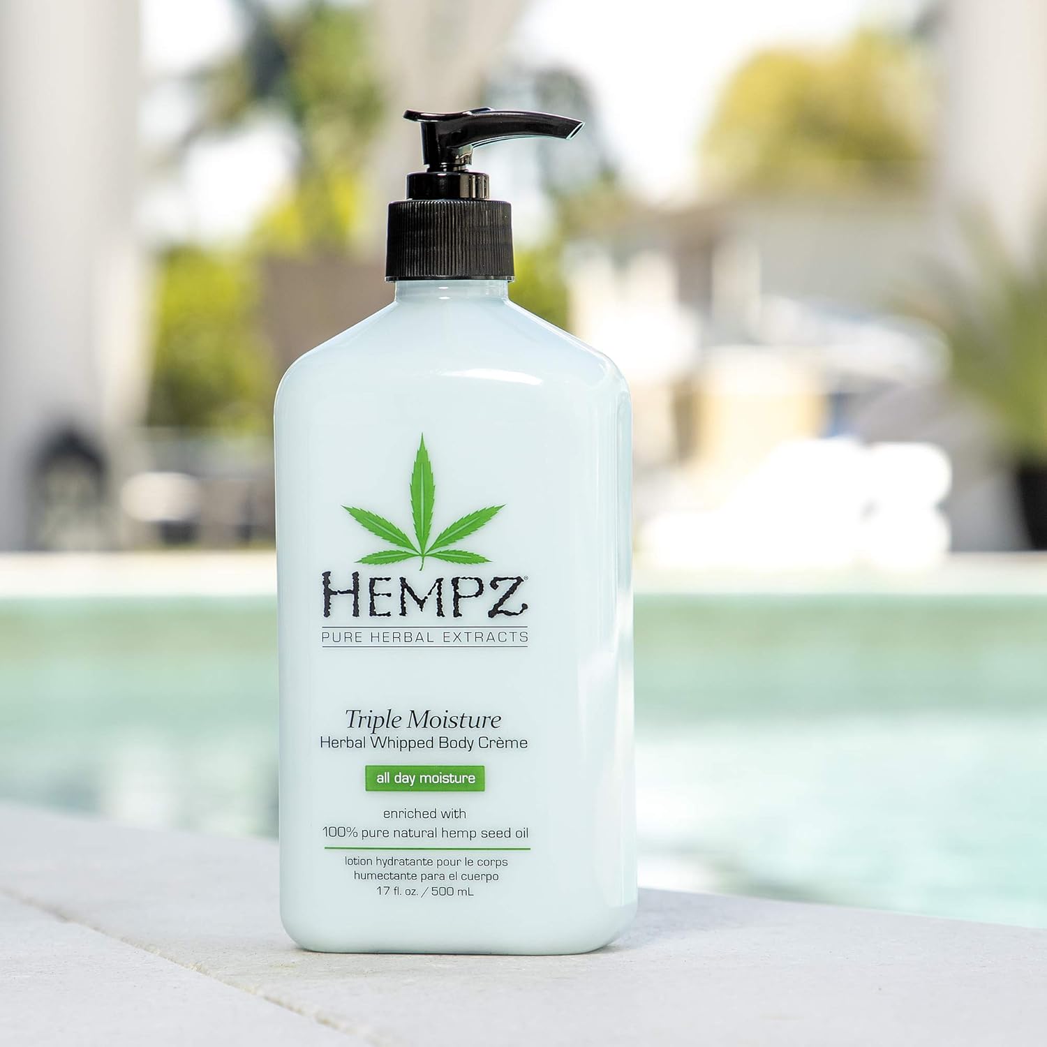 Hempz Natural Triple Moisture Herbal Whipped Body Cream with 100% Pure Hemp Seed Oil for 24-Hour Hydration - Moisturizing Vegan Skin Lotion with Yangu Oil, Peach and Grapefruit - Enriched Moisturizer : Body Gels And Creams : Beauty