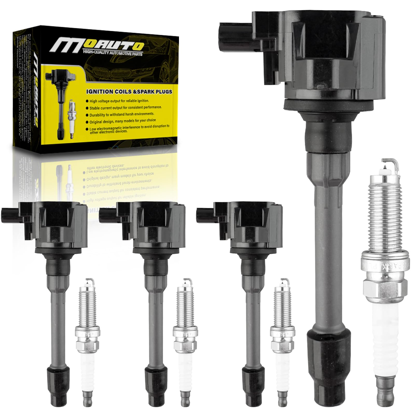 Photo 1 of MOAUTO Set of 4 Ignition Coils Pack UF781 3052059B013 & 4 PCS Iridium Spark Plugs Compatible with Honda Accord CR-V Civic Insight RDX 2017-2021 1.5L 2.0L