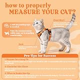 rabbitgoo Cat Harness and Lead Set XS Orange Reflective Adjustable Escape Proof view 2