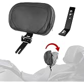 BAKAFOH Adjustable Padded Driver Backrest Rider Back Rest w/Storage Pouch Bag and Folding Mounting Kit For Can Am Spyder F3 / F3-L / F3-S / F3-T 2015-2025 Accessories