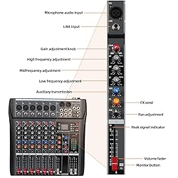 Depusheng DX6 Professional Mixer Sound Board