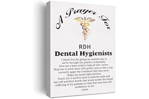 LEXSIVO a Dental Hygienist's Prayer Canvas Home Wall Art Decor Dental Hygienists Gift Painting 11.5x15 Dental Professionals Poster Framed Ready to Hang