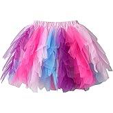 DXTON Girls Tutu Skirt for Toddler Baby Party Casual Multicoloured Tulle Outfits for 3-10 Years