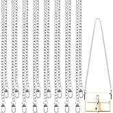 Purse Chain Strap 8-Pack, 47" Wallet Chain DIY Flat Iron Crossbody & Shoulder Replacement Straps with Metal Buckles