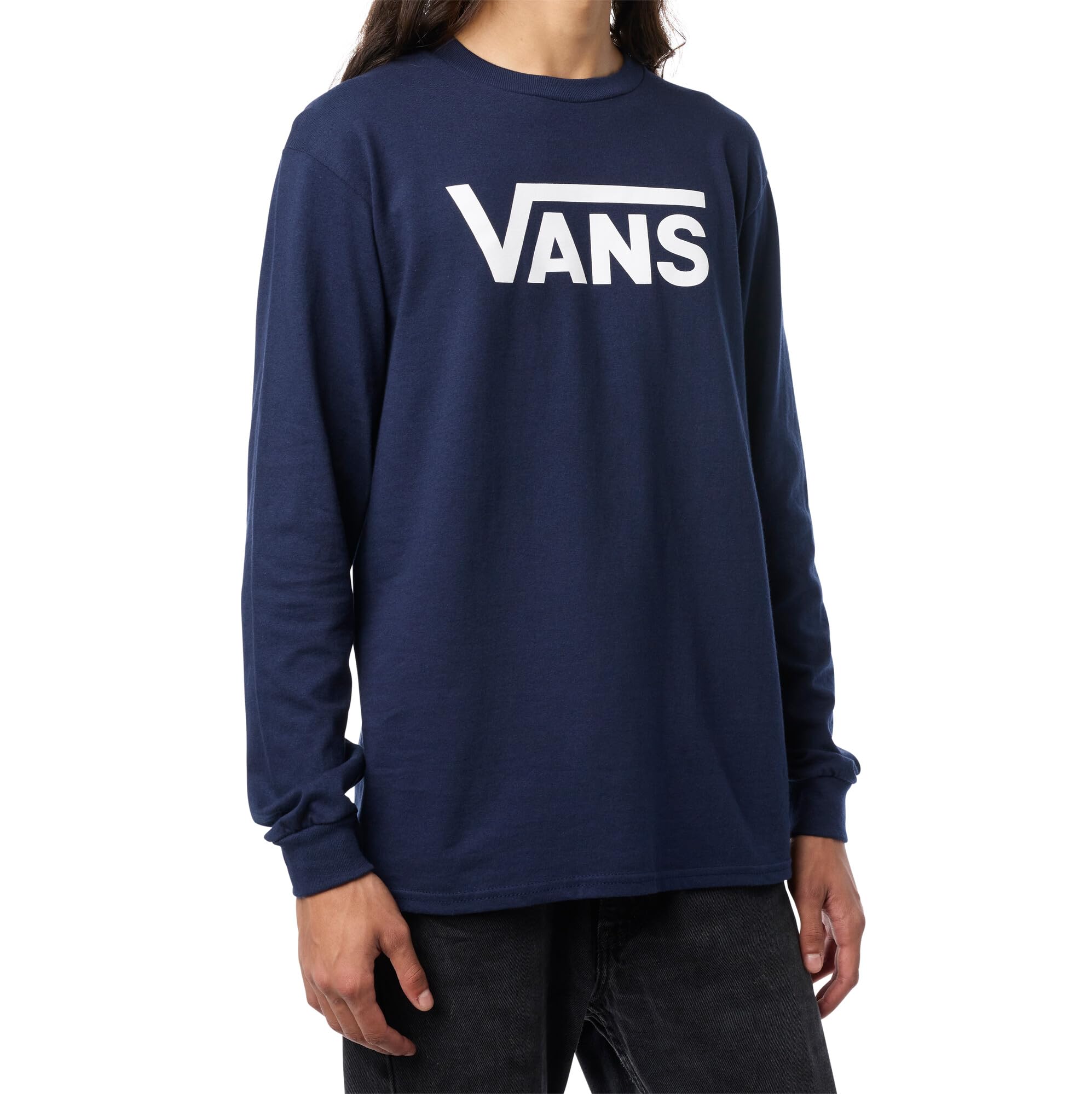 Vans Unisex-Adult Classic Long-Sleeve T-Shirt | Graphic Tee, Regular Fit, Soft 100% Cotton Fabric, Durable Construction Navy