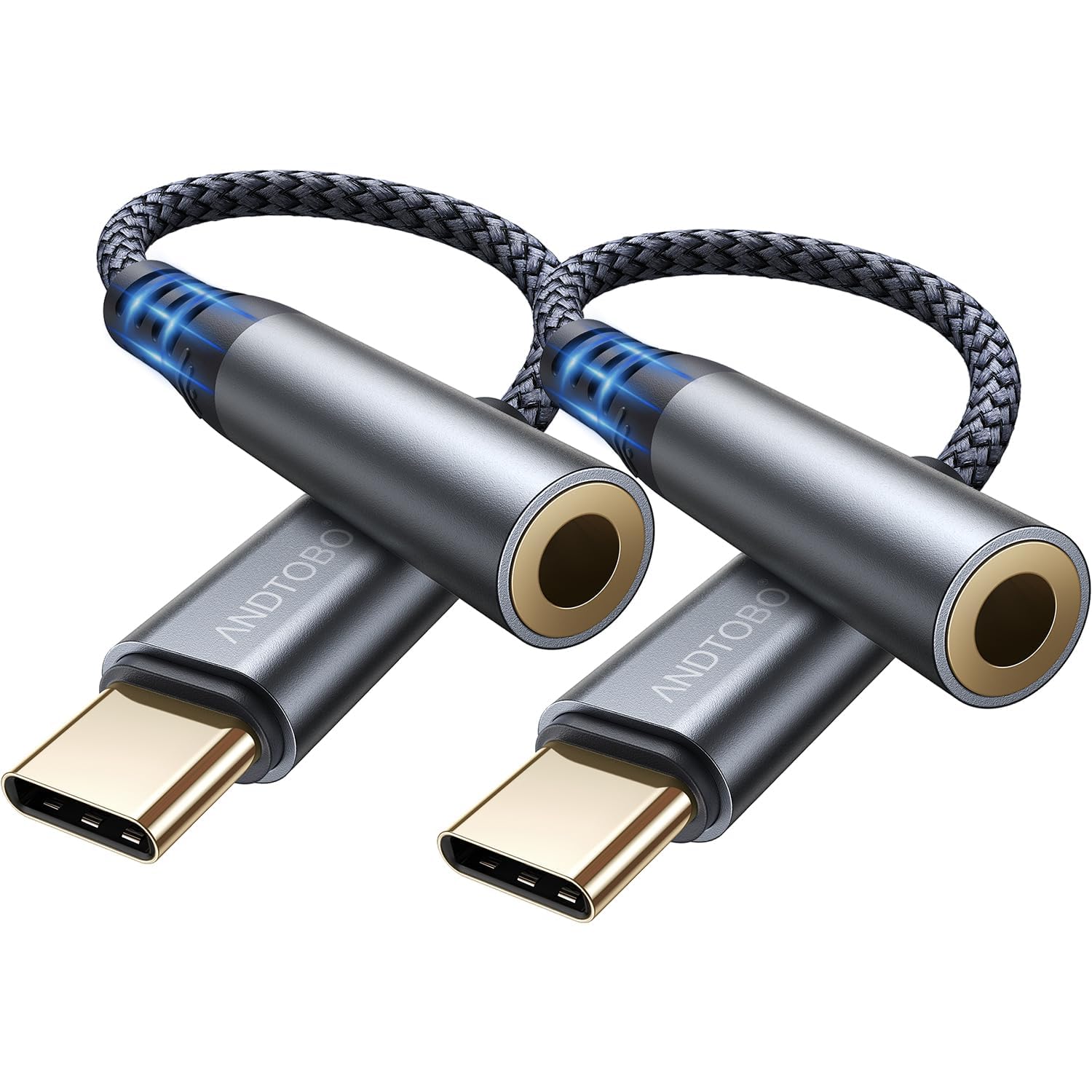 ANDTOBO USB C to 3.5 mm Jack Audio Headphone Adapter, Type C to 3.5mm Aux Digital Audio Earphone Adaptor for iPhone 17 Air Pro Max, iPhone 16 15, Galaxy S24 Ultra S23 S21 S20 FE A55 A35 C55 Pixel 8/7
