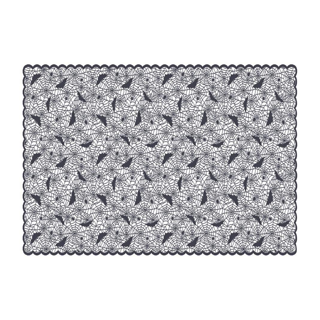 Best Spider Web Lace Tablecloth Indoor Bar Decor Table Cover Black