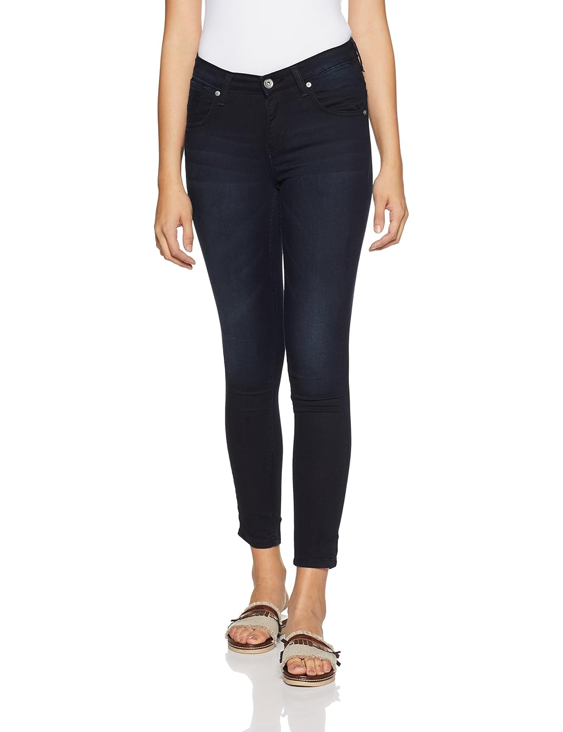 symbol amazon brand women's mid waist skinny jeans