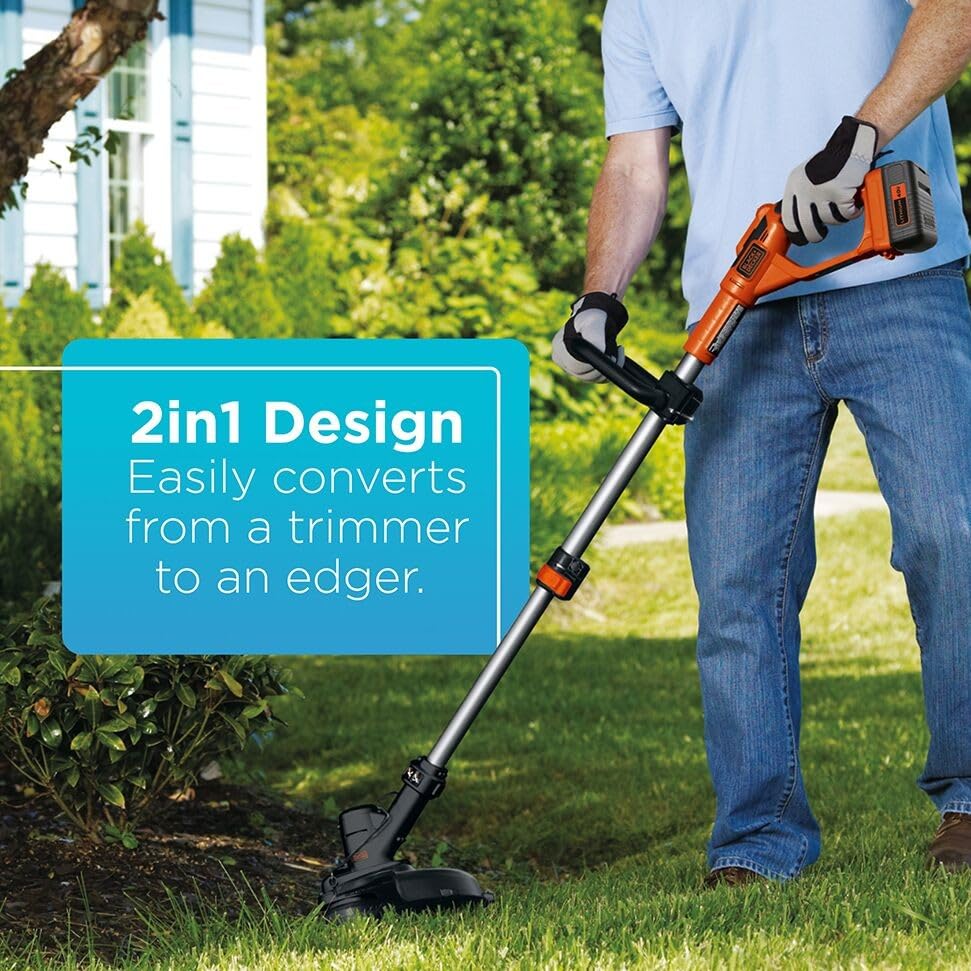 BLACK+DECKER 40V MAX 13 in String Trimmer Edger Cordless with Adjustable Telescoping photo 10