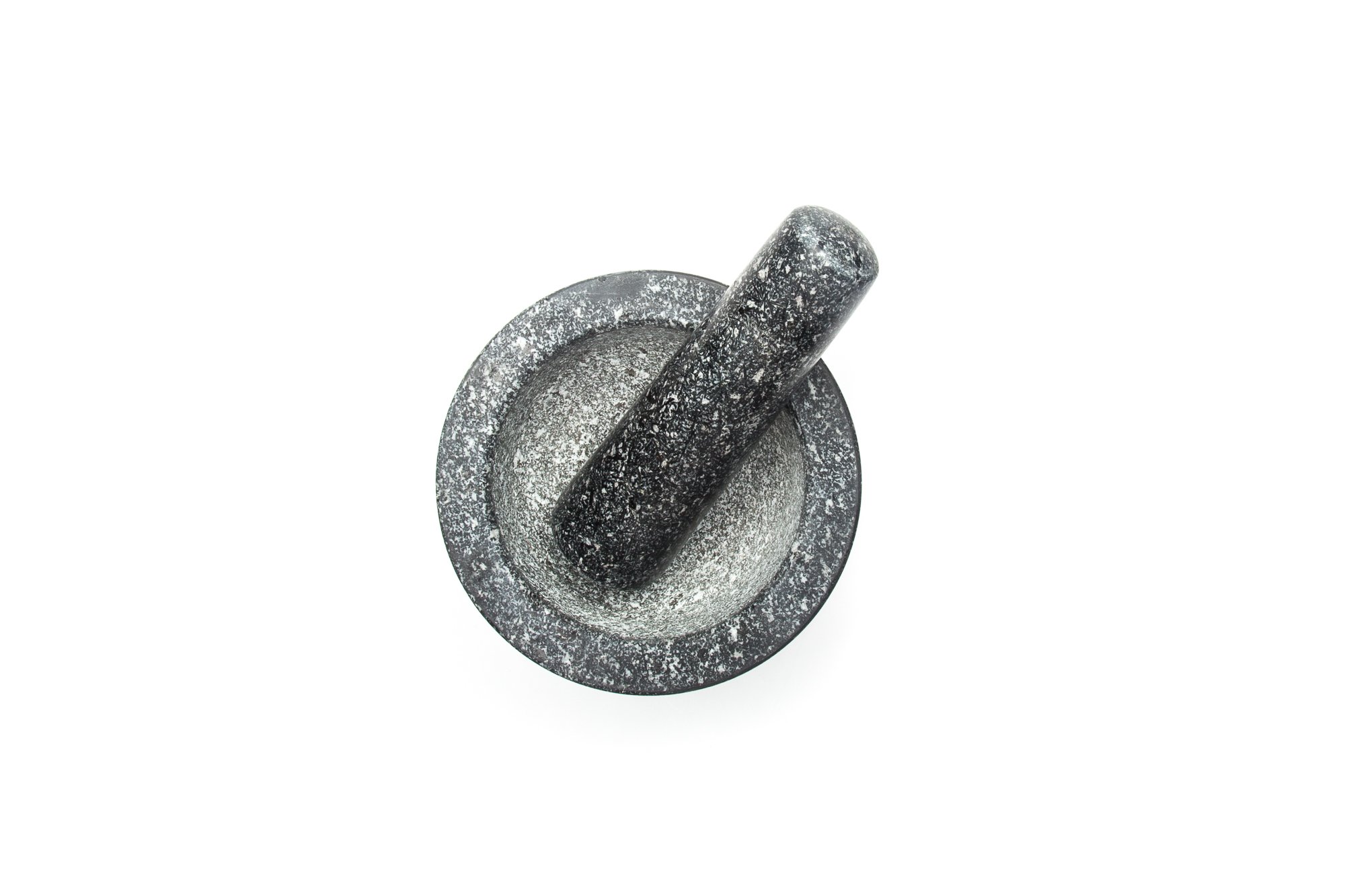 Fox Run Granite Mortar and Pestle, 5.5 x 6 x 6 inches, Black