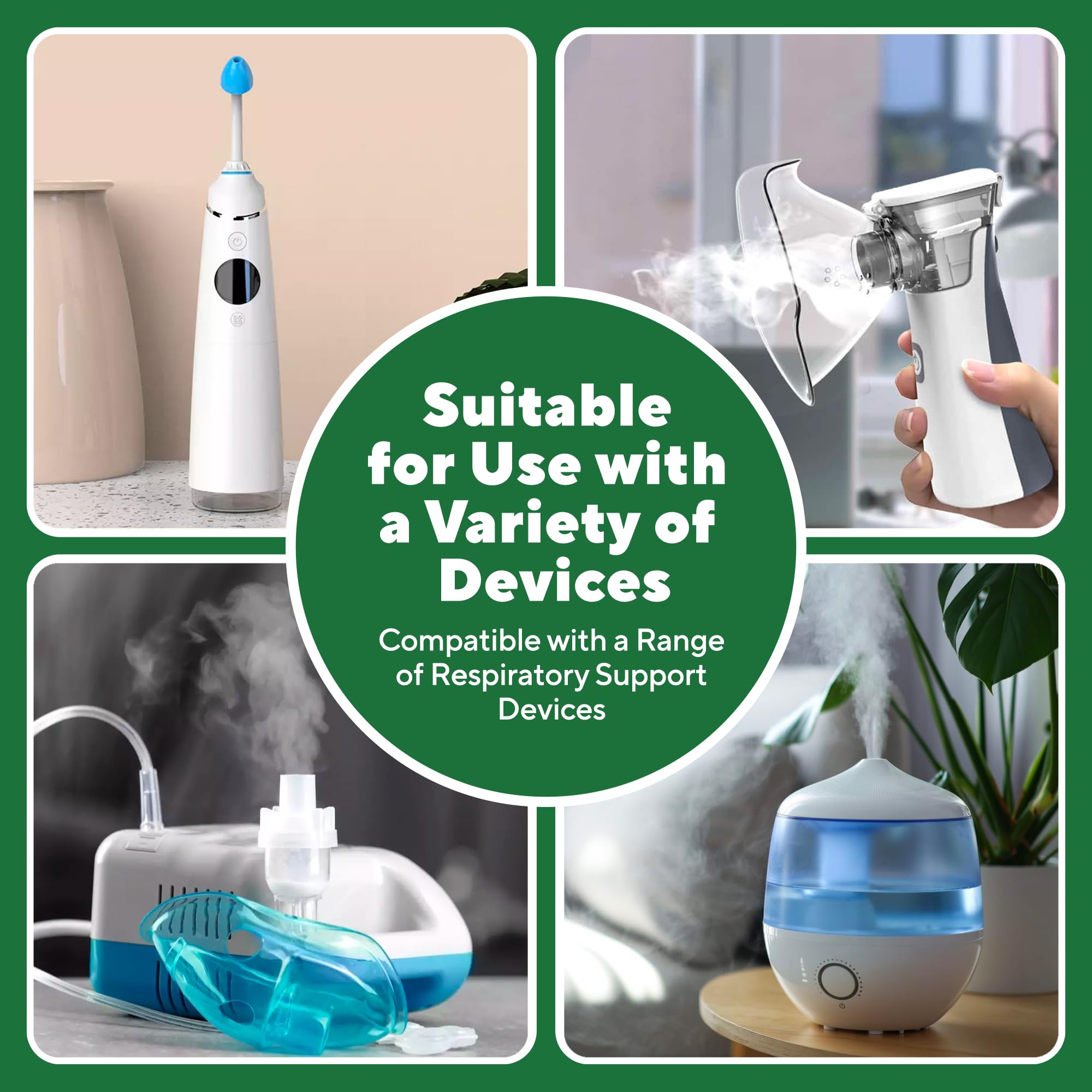 Nebuliz - Hypertonic Saline Solution 7% + Hyaluronic Acid Nebulizer Diluent for inhalators and Nasal Hygiene Clear Congestion from Airways&Lungs Reduce Mucus (25 Sterile Saline Bullets of 0.17 Fl Oz)