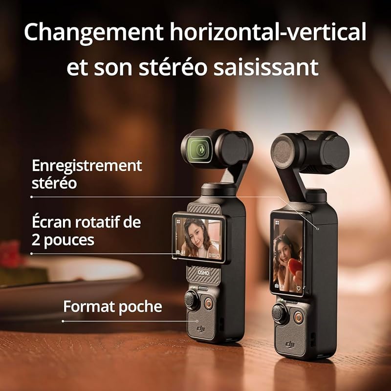 Osmo Pocket 3, Caméra Vlogging CMOS 1'' et Vidéo 4K/120 IPS