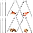 Benver 12 Pieces Nut Cracker Set Nutcracker and Pick Stainless Steel Opener Walnut Pecan Tool Seafood Crackers Lobster Crab Pliers for Hazelnut Almond Oysters