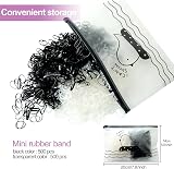 Hanyousheng Elastic Hair Bands 1000 Pieces Black White Mini 1.5cm Diameter view 4