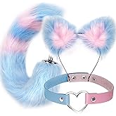 JIKUEA Costume Accessory Set for Women, Cosplay Party Costume, Handmade Plush Ear Set