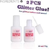 FACEGEM LONDON Body Glue for Tattoos and Glitter Makeup 2 x 7g view 2
