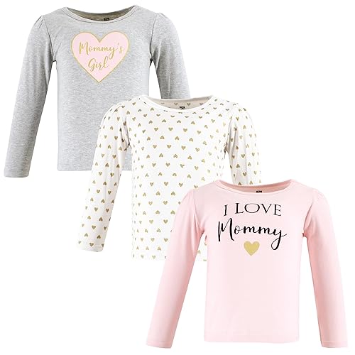 Hudson Baby Unisex Baby Long Sleeve T-Shirts, Girl Mommy, 2 Toddler