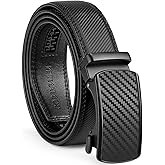 BOSTANTEN Men's Belt, Ratchet Belts for Men Leather Dress Casual with Adjustable Buckle, Cut for Fit