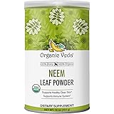 Organic Veda Neem Powder (Azadirachta Indica) - 100% Organic USDA Certified Immune Support Organic Neem Powder for Skin, Hair