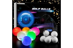 THIODOON Glow in The Dark Golf Balls Light up Night Led Golf Balls Gift Sets for Men Kids Women
