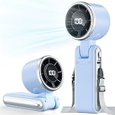Bearwind Portable Handheld Turbo Fan - 5 Gear High Speed 4000mAh Rechargeable Mini Personal Hand Fan Blow Cold Air, Battery O
