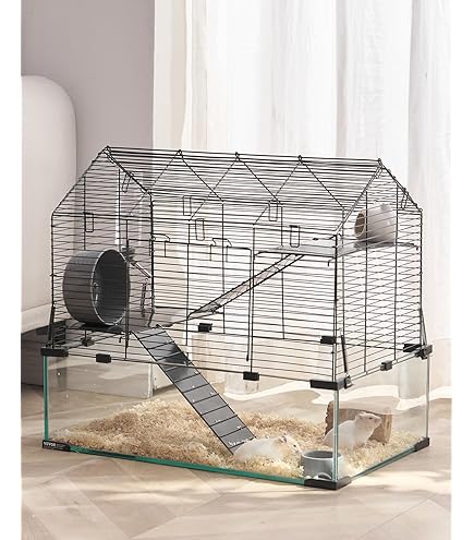 SAVIC Ambiente Animal Cage with Hay Rack, Small, 100 x 50 x 43 cm