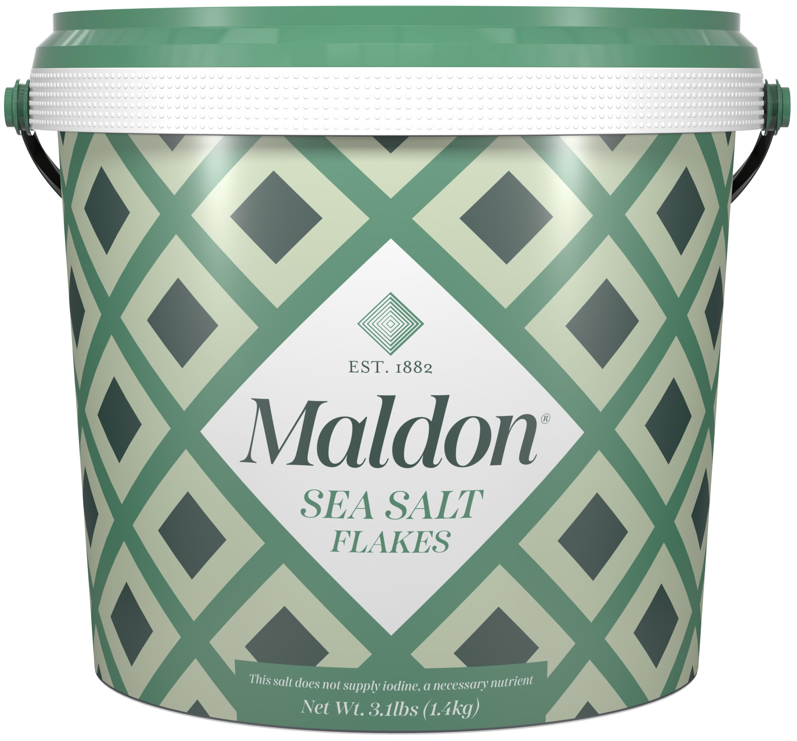 Maldon - Sea Salt Flakes 1.4kg Tub - Unique Pyramid Shaped Salt Flakes, Perfect for a Wide Range of Dishes, Hand-Harvested for Four Generations
