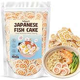 5.29oz Dehydrated Big Fish Cake Narutomaki Noodle Topping | Japanese Ramen Toppings, Dried Narutomaki Fish Cake Slices for Ramen, Udon, Instant Noodles, Soup, Easy-to-Use Asian Soup