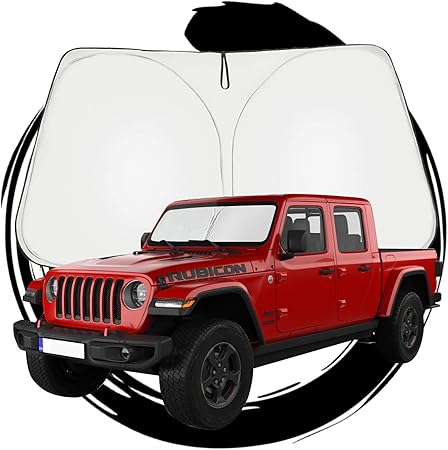 Amazon Ruiya ジープ ラングラー Jk 新型 グラディエーター Jt 専用 サンシェード フロントガラス用 パラソル 車用サンシェード Uvカット 日よけ 車中泊 折り畳み式 カスタム パーツ サンシェード 車 バイク