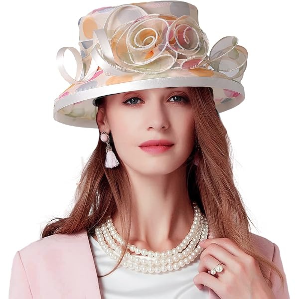 GLAKJGIY Church Hat for Women Derby Tea Party Wedding Dress  display picture 2
