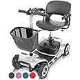 Vive 4 Wheel Mobility Scooter - Electric Powered Wheelchair Device - Compact Heavy Duty Mobile for Travel, Adults, Elderly - Long Range Power Extended Battery with Charger & Basket (FSA/HSA Eligible)