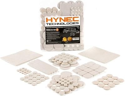 Hynec Technologies Felt Furniture Pads 106 Pcs 7 Sizes Beige Floor Protectors