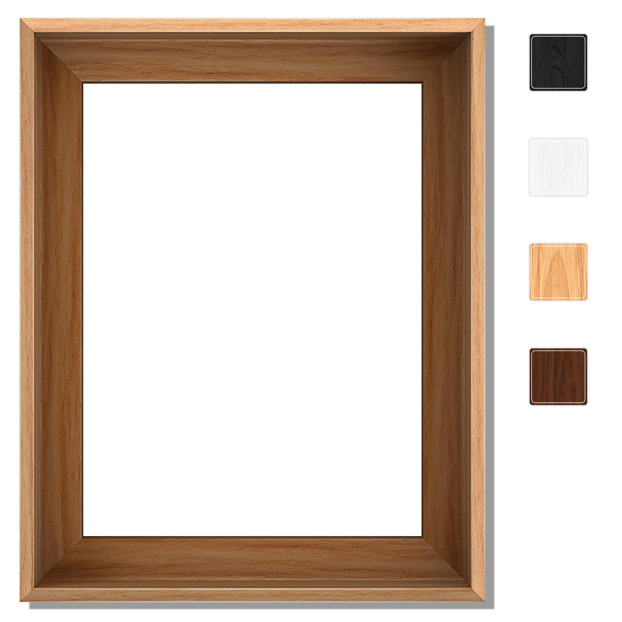 Canvas Floater Frame for Finished Canvas Art, 1.25" Deep Floating Shadow Gap Design, Modern Wall Decor for Home & Office, Gallery Style Display, Hardware Included (Light Brown, 11x14)