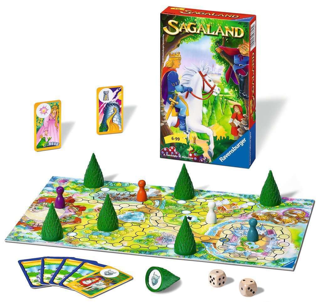 Ravensburger 23318 - Sagaland, Mitbringspiel für 2-4 Spieler, Kinderspiel ab 6 Jahren, kompaktes Format, Reisespiel, Brettspiel 2